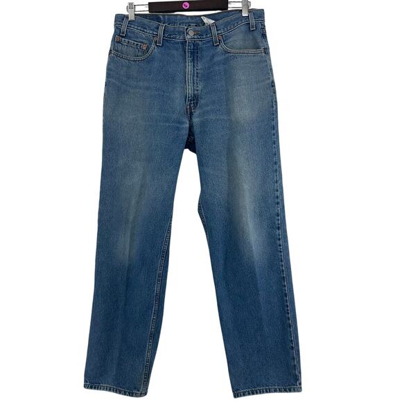 Levi's 550 Jeans Relaxed Fit Size 36x32 Medium Blue Classic Dadcore 80s Style - Picture 1 of 5